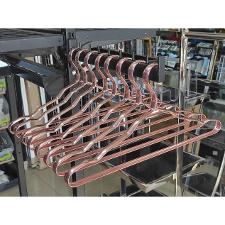 Плечики алюмінієві для пальто 41,5х1,2см (розове золото)